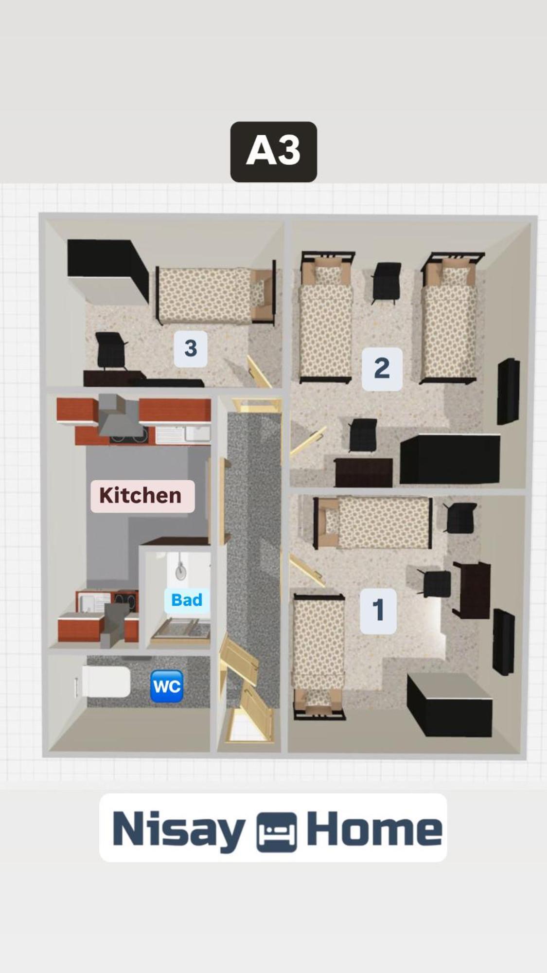 Nisay Home - 3 Room Apartment - A3 Ludwigsburg Buitenkant foto